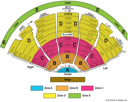 DTE Energy Music Theatre Seating chart